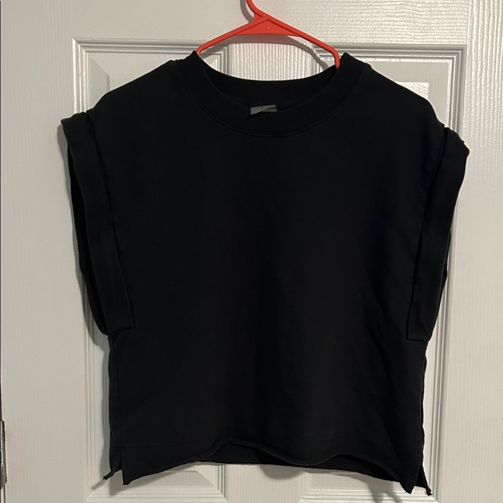 Calia Black Sleeveless Crewneck Top